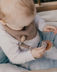 BIBS Pacifier Clip Cloud / Iron ONE SIZE (Min. of 2 PK , multiples of 2 PK)