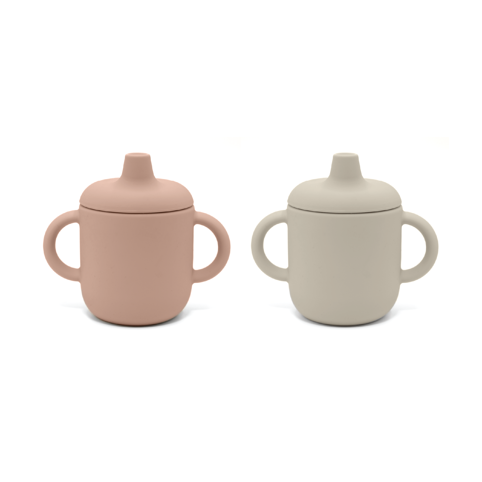 noüka Non-Spill Sippy Cup 2 Pack - Soft Blush/Shifting Sand (Min. of 2 PK, Multiples of 2 PK)