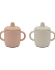 noüka Non-Spill Sippy Cup 2 Pack - Soft Blush/Shifting Sand (Min. of 2 PK, Multiples of 2 PK)