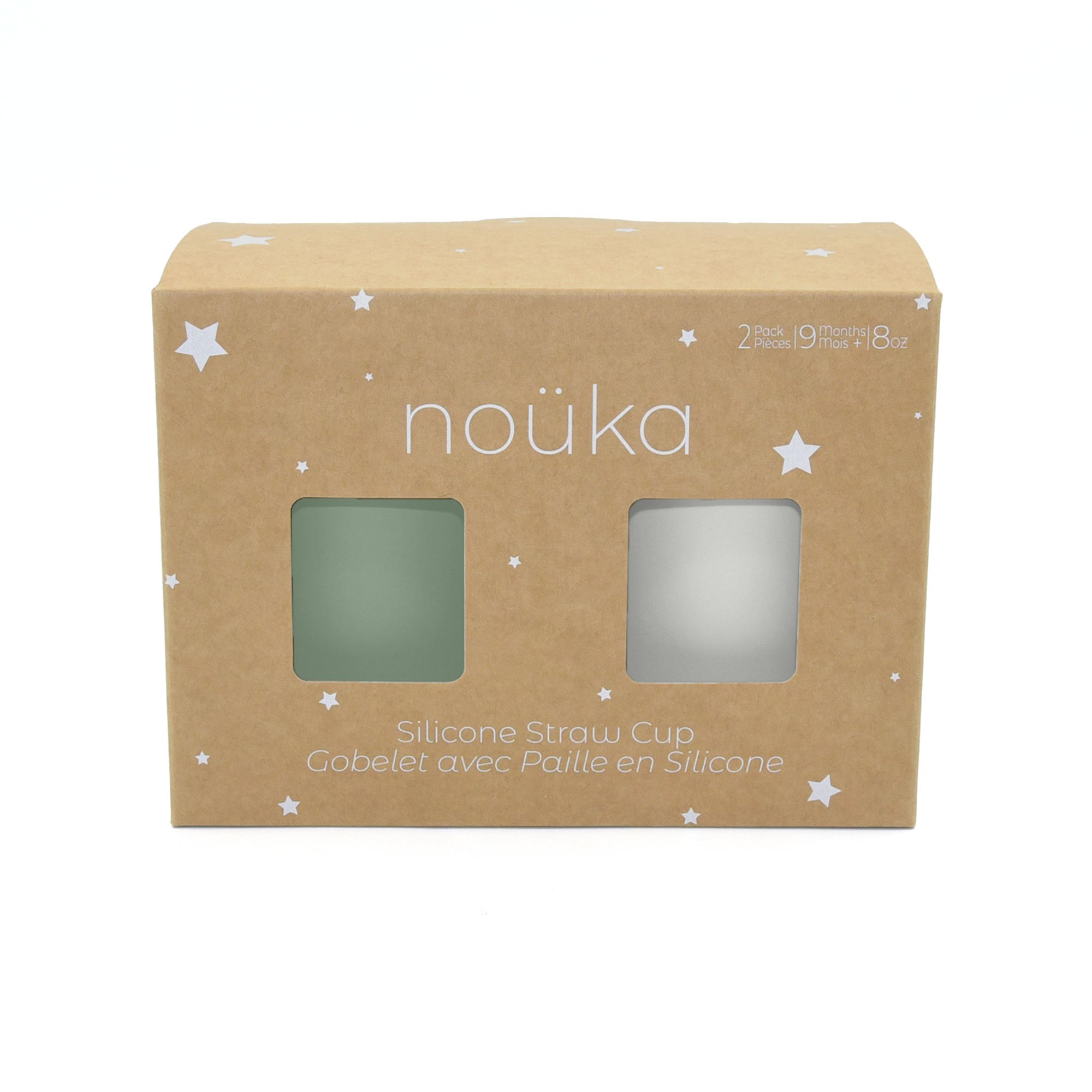 noüka Straw Cup 8 OZ 2 Pack - Fern/Light Storm (Min. of 2 PK, Multiples of 2 PK)