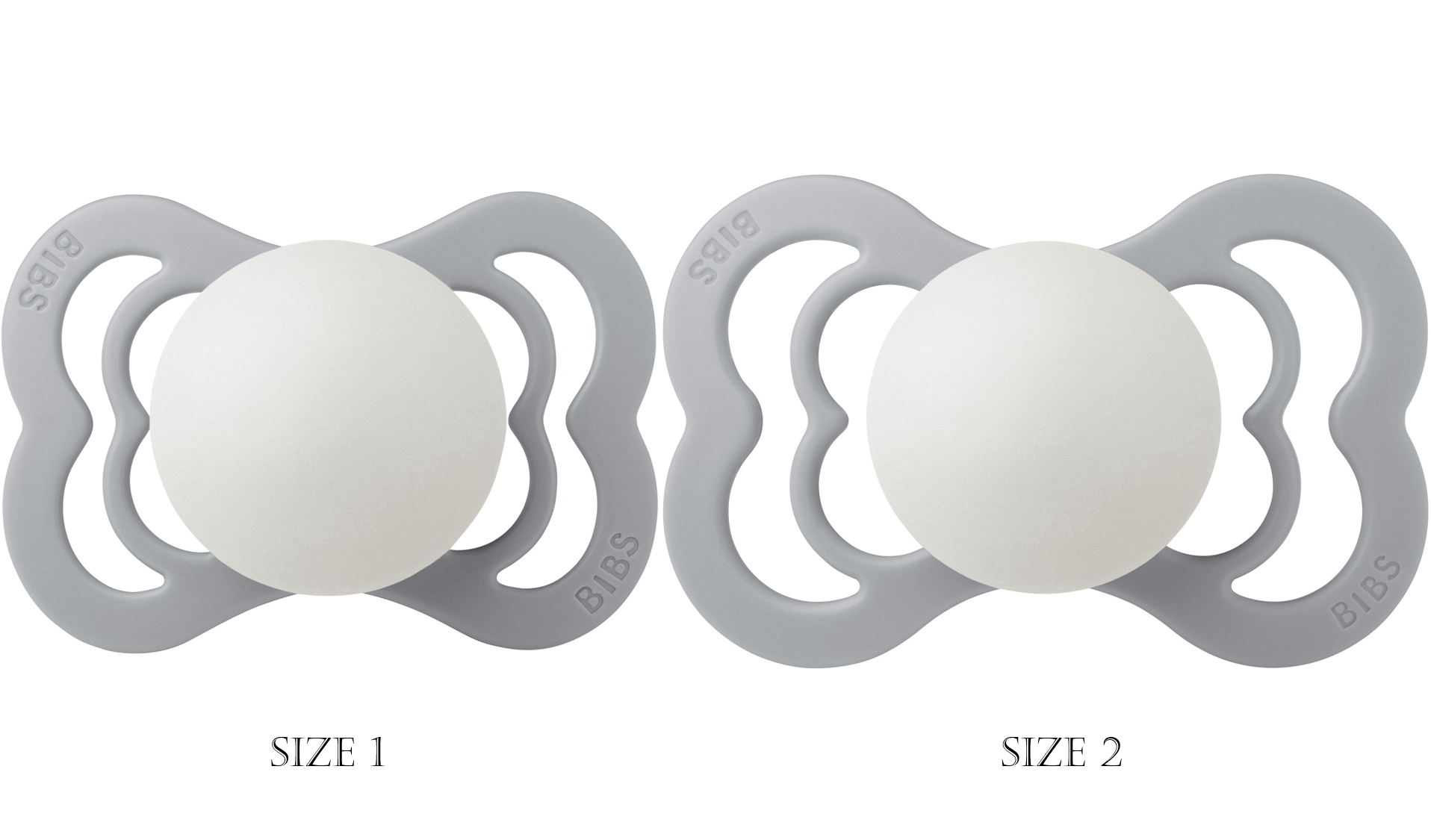 BIBS Pacifier Supreme Silicone 2 PK Sage GLOW / Cloud GLOW (Min. of 2 PK, multiples of 2 PK)