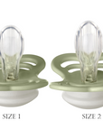 BIBS Pacifier Supreme Silicone 2 PK Sage GLOW / Cloud GLOW (Min. of 2 PK, multiples of 2 PK)