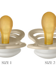 BIBS Pacifier Supreme Latex 2 PK Blush GLOW / Vanilla GLOW (Min. of 2 PK, multiples of 2 PK)