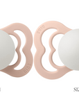 BIBS Pacifier Supreme Latex 2 PK Blush GLOW / Vanilla GLOW (Min. of 2 PK, multiples of 2 PK)