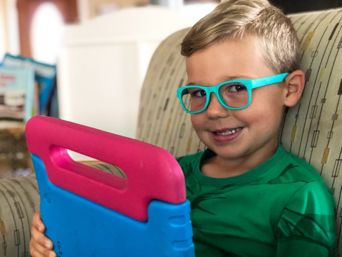 Ro Sham Bo Screen Time Blue Blocker AVN Glasses Ice Ice Baby White (Min. of 2, multiples of 2)