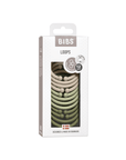BIBS Loops 12 PK Vanilla / Sage / Olive ONE SIZE (Min. of 2 PK, multiples of 2 PK) - MAIGHAN DISTRIBUTION CANADA