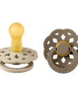 BIBS® Pacifier Boheme Latex 2 PK Vanilla / Dark Oak (Min. of 2 PK, multiples of 2 PK) - MAIGHAN DISTRIBUTION CANADA