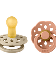 BIBS® Pacifier Boheme Latex 2 PK Vanilla / Peach (Min. of 2 PK, multiples of 2 PK) - MAIGHAN DISTRIBUTION CANADA