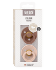 BIBS Pacifier Original COLOUR Latex 2 PK Anatomical Blush / Woodchuck (Min. of 2 PK, multiples of 2 PK) - MAIGHAN DISTRIBUTION CANADA