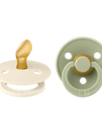 BIBS Pacifier Original COLOUR Latex 2 PK Anatomical Ivory / Sage (Min. of 2 PK, multiples of 2 PK) - MAIGHAN DISTRIBUTION CANADA