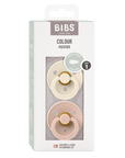 BIBS Pacifier Original COLOUR Latex 2 PK Symmetrical Ivory / Blush (Min. of 2 PK, multiples of 2 PK) - MAIGHAN DISTRIBUTION CANADA