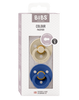 BIBS Pacifier Original COLOUR Latex 2 PK Vanilla / Cornflower (Min. of 2 PK, multiples of 2 PK) - MAIGHAN DISTRIBUTION CANADA