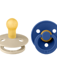 BIBS Pacifier Original COLOUR Latex 2 PK Vanilla / Cornflower (Min. of 2 PK, multiples of 2 PK) - MAIGHAN DISTRIBUTION CANADA