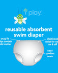 Pocket Trunks With Built-In Reusable Absorbent Swim Diaper in Navy Octopus (Min. of 1, multiples of 1)