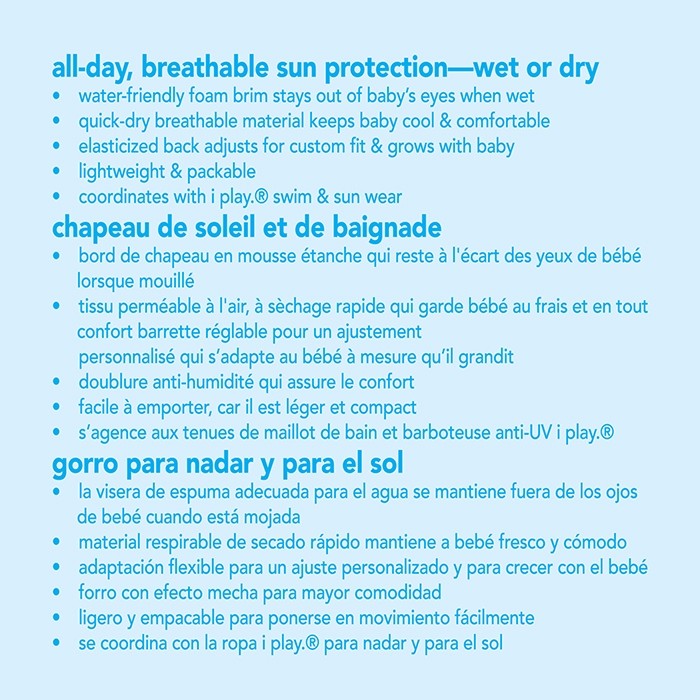 Flap Sun Protection Hat in Light Blue (Min. of 3, multiples of 3)