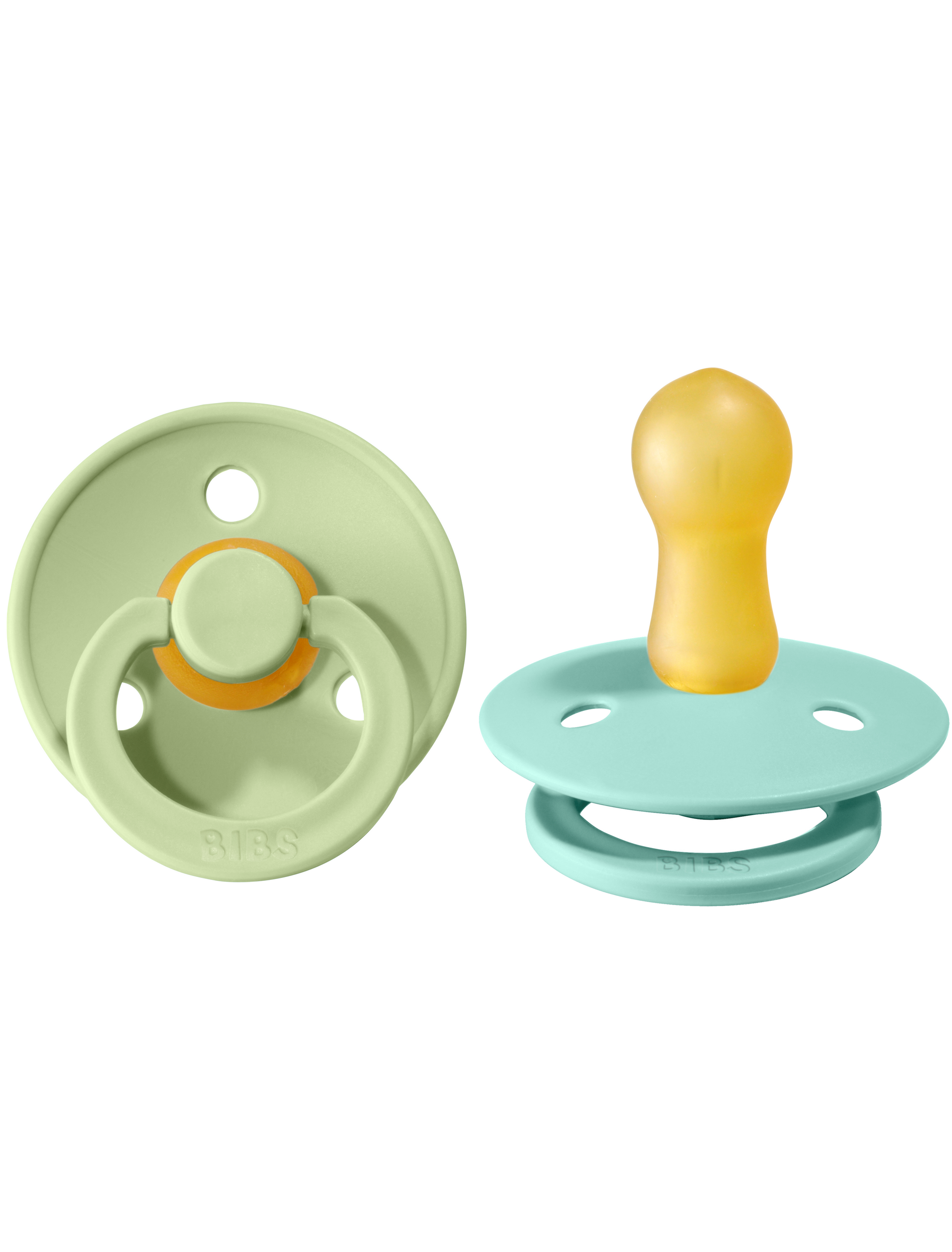 BIBS Pacifier Original COLOUR Latex 2 PK Pistachio / Mint (Min. of 2 PK, multiples of 2 PK)