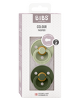 BIBS Pacifier Original COLOUR Latex 2 PK Sage / Hunter Green (Min. of 2 PK, multiples of 2 PK)