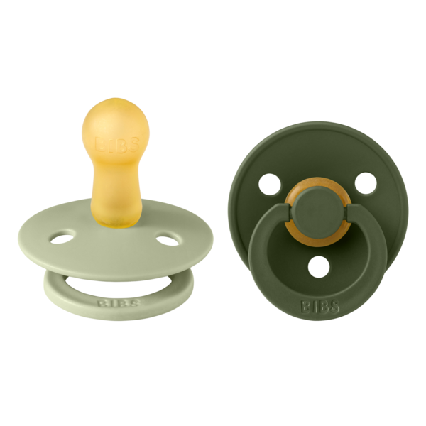 BIBS Pacifier Original COLOUR Latex 2 PK Sage / Hunter Green (Min. of 2 PK, multiples of 2 PK)