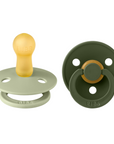 BIBS Pacifier Original COLOUR Latex 2 PK Sage / Hunter Green (Min. of 2 PK, multiples of 2 PK)