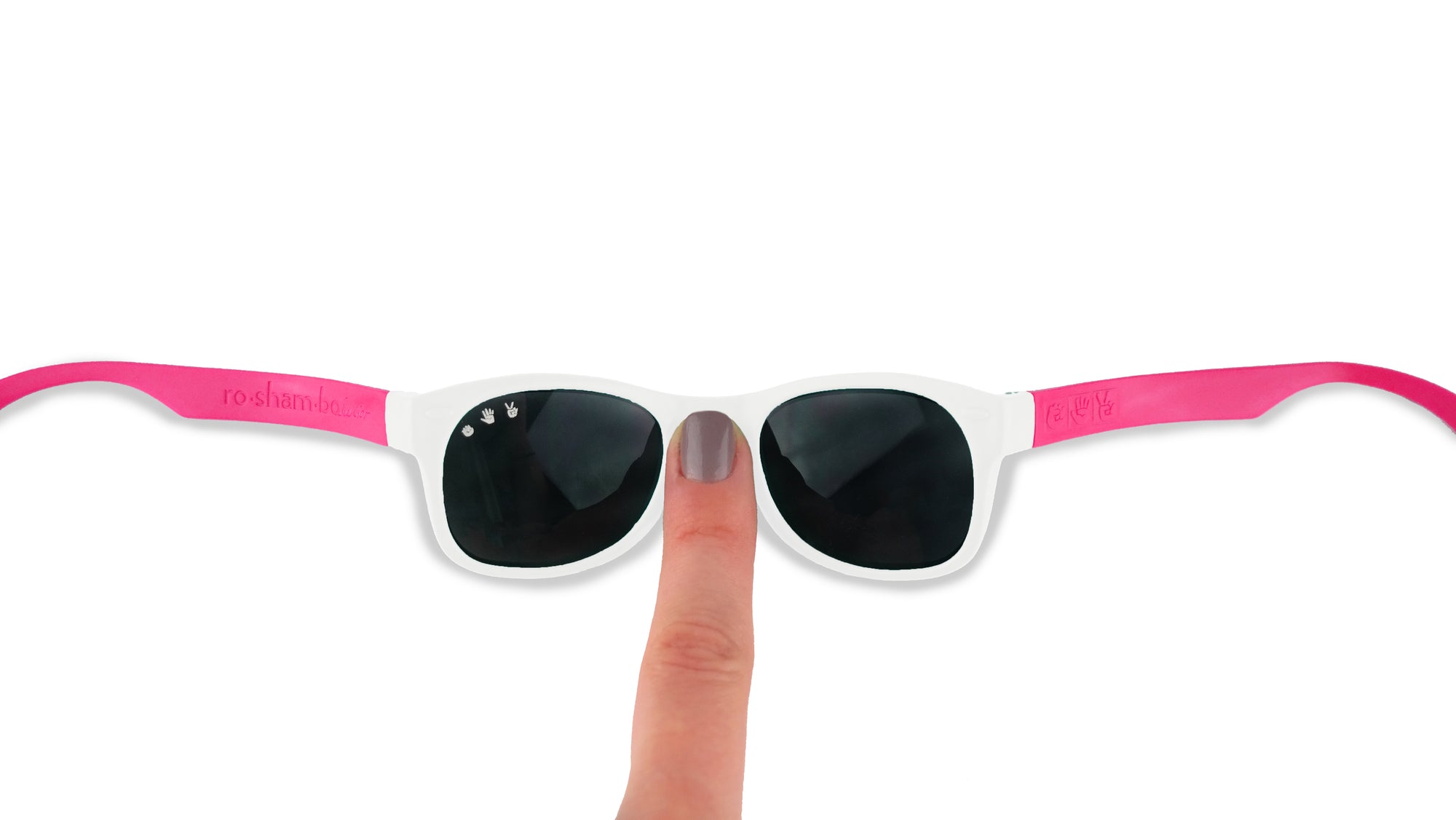Ro Sham Bo Rainbow Brite Pink & White Shades (Min. of 2 Per Color/Style, multiples of 2)