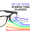 Ro Sham Bo Screen Time Blue Blocker AVN Glasses Bueller Black (Min. of 2, multiples of 2)