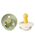 BIBS Pacifier Original COLOUR Latex 2 PK Sage / Ivory (Min. of 2 PK, multiples of 2 PK)
