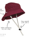 Nylon Sport Hat Raspberry (Min. of 2, Multiples of 2)