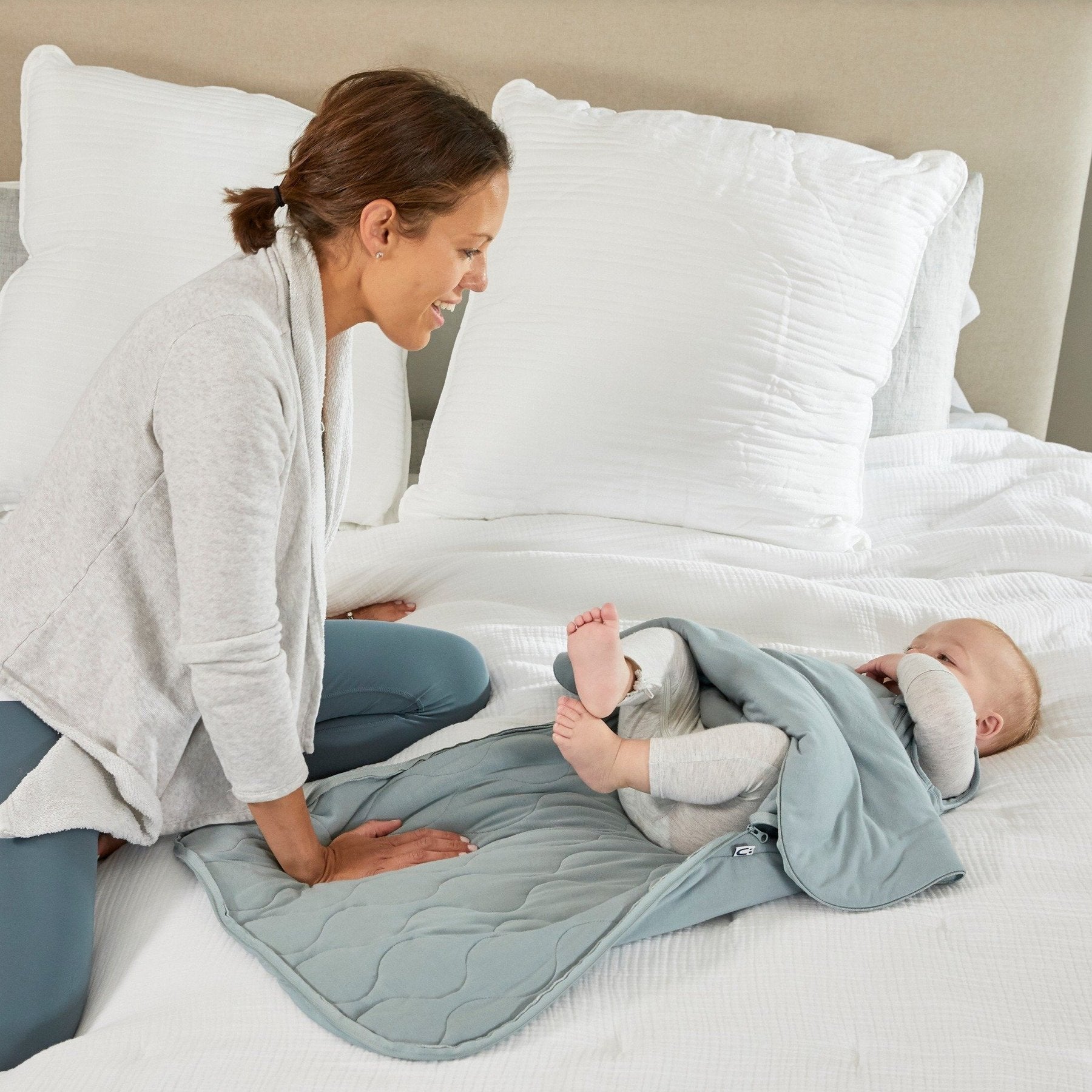 günamüna Sleep Sack Duvet Bamboo Solid Sage 1 TOG (Min. of 2, multiples of 2)