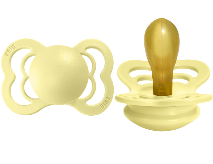 BIBS Pacifier SUPREME Latex 2 PK Sunshine (Min. of 2 PK, multiples of 2 PK)