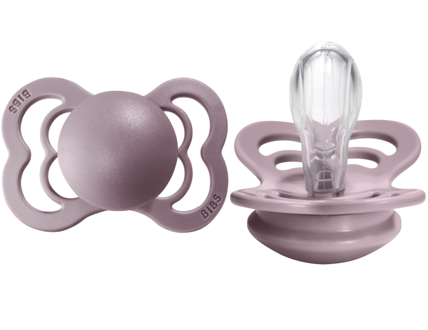 BIBS Pacifier SUPREME Silicone 2 PK Heather (Min. of 2 PK, multiples of 2 PK)