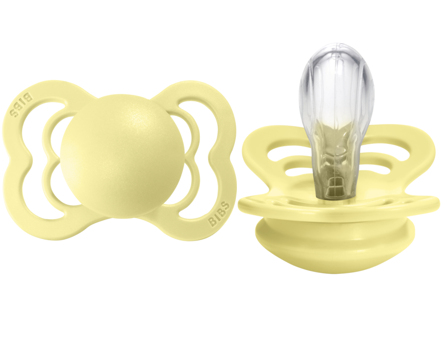 BIBS Pacifier SUPREME Silicone 2 PK Sunshine (Min. of 2 PK, multiples of 2 PK)