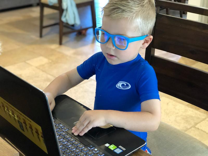 Ro Sham Bo Screen Time Blue Blocker AVN Glasses Ice Ice Baby White (Min. of 2, multiples of 2)
