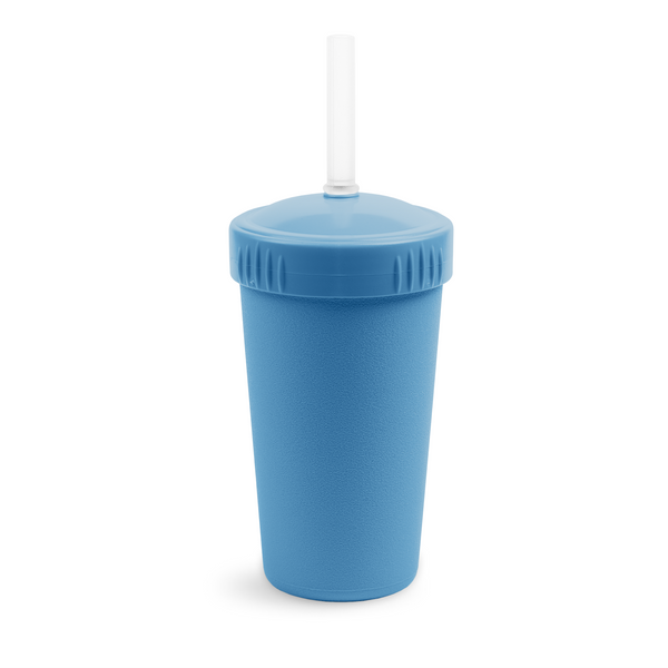 Re-Play Straw Cup with Lid & Straw Assembled - Denim (Min. of 2 PK, Multiples of 2 PK)