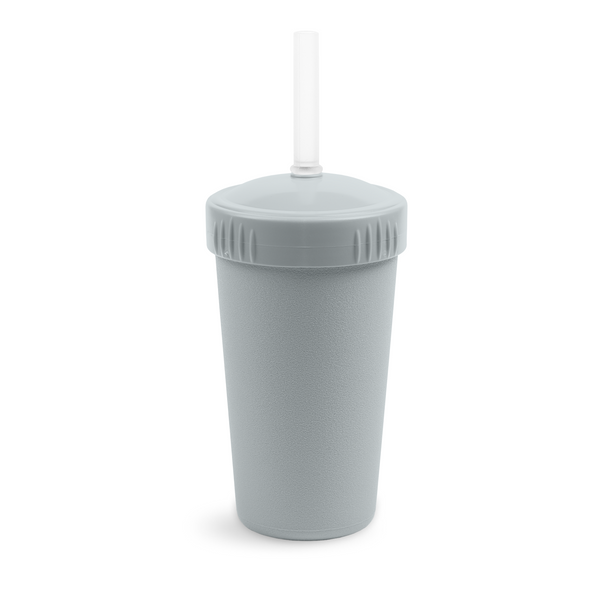 Re-Play Straw Cup with Lid & Straw Assembled - Grey (Min. of 2 PK, Multiples of 2 PK)