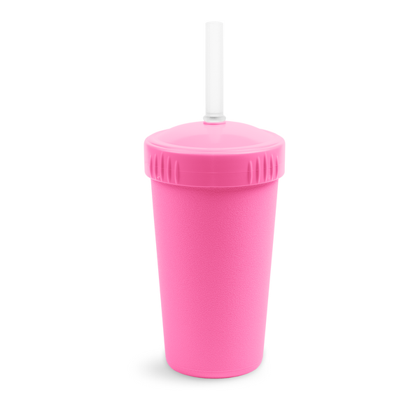 Re-Play Straw Cup with Lid & Straw Assembled - Bright Pink (Min. of 2 PK, Multiples of 2 PK)