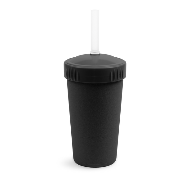 Re-Play Straw Cup with Lid & Straw Assembled - Blaxk (Min. of 2 PK, Multiples of 2 PK)