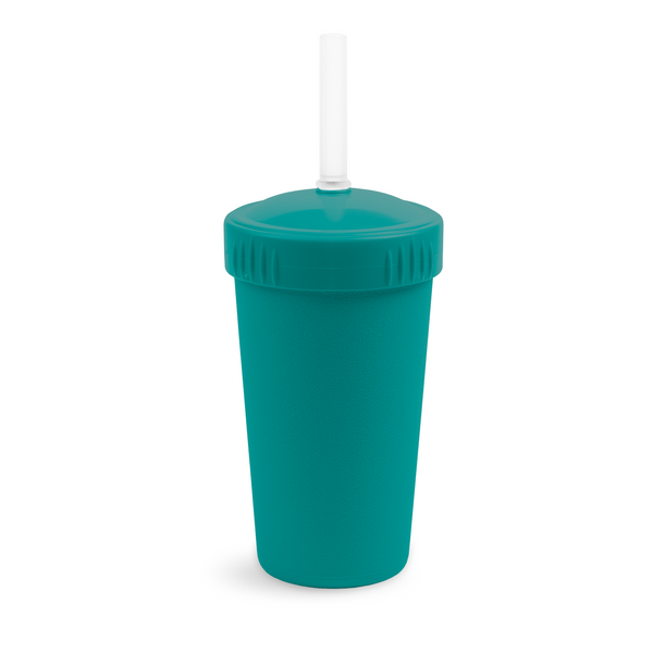 Re-Play Straw Cup with Lid & Straw Assembled - Teal (Min. of 2 PK, Multiples of 2 PK)