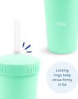 Re-Play Straw Cup with Lid & Straw Assembled -Mint  (Min. of 2 PK, Multiples of 2 PK)