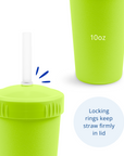 Re-Play Straw Cup with Lid & Straw Assembled - Lime Green  (Min. of 2 PK, Multiples of 2 PK)