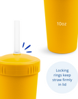 Re-Play Straw Cup with Lid & Straw Assembled -Sunny Yellow (Min. of 2 PK, Multiples of 2 PK)