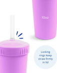 Re-Play Straw Cup with Lid & Straw Assembled -Purple  (Min. of 2 PK, Multiples of 2 PK)