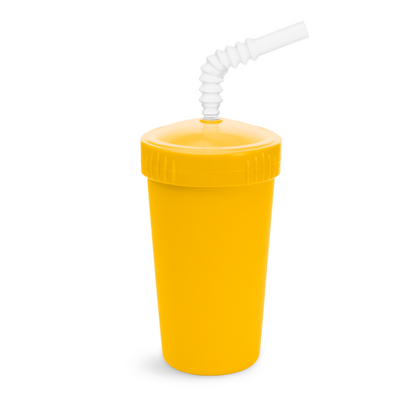 Re-Play Straw Cup with Lid & Straw Assembled -Sunny Yellow (Min. of 2 PK, Multiples of 2 PK)