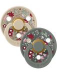 BIBS x Liberty Pacifier Original COLOUR Latex 2 PK Anatomical Chamomile Lawn - Vanilla/Pine(Min. of 2 PK, multiples of 2 PK)