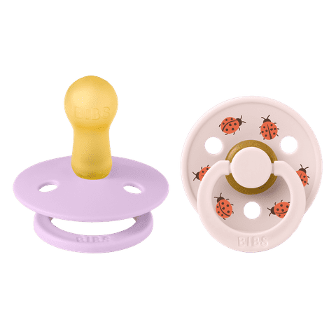 BIBS Pacifier Studio Colour 2 PACK Ladybug Latex - Violet Sky Mix (Min. of 2 PK, multiples of 2 PK)