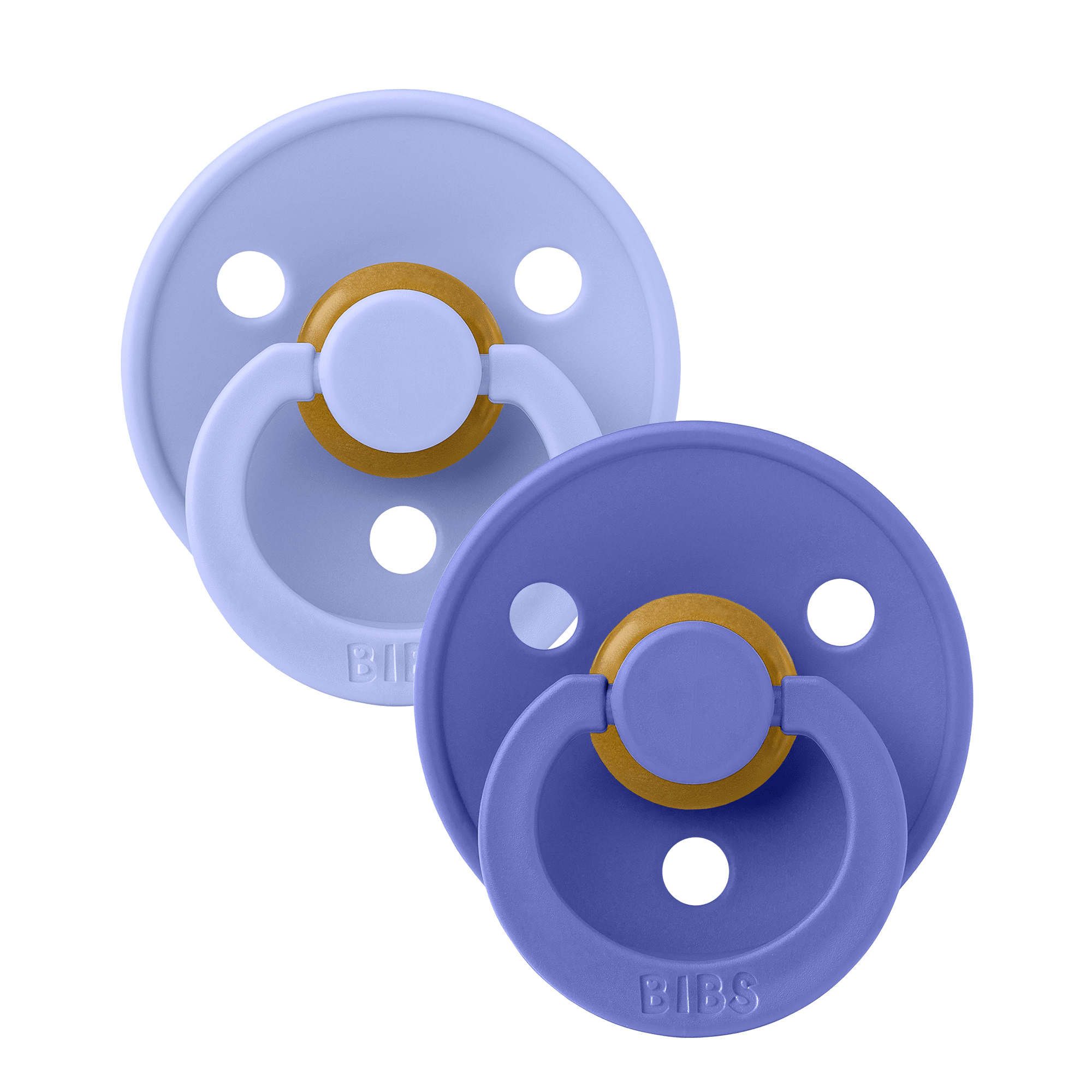 BIBS Pacifier Original COLOUR  Latex 2 PK Hush/Grape (Min. of 2 PK, multiples of 2 PK)