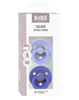 BIBS Pacifier Original COLOUR  Latex 2 PK Hush/Grape (Min. of 2 PK, multiples of 2 PK)