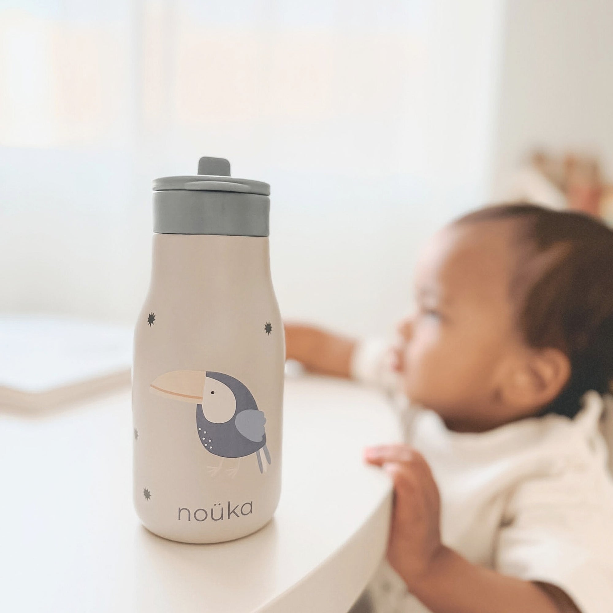 noüka Stainless Steel Drinking Bottle 10 Oz Lucie Collection - Kiko The Toucan (Min. of 2 PK, Multiples of 2 PK)