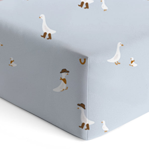 günamüna Crib Sheet - Cowboy Goose (Min. of 2, multiples of 2)