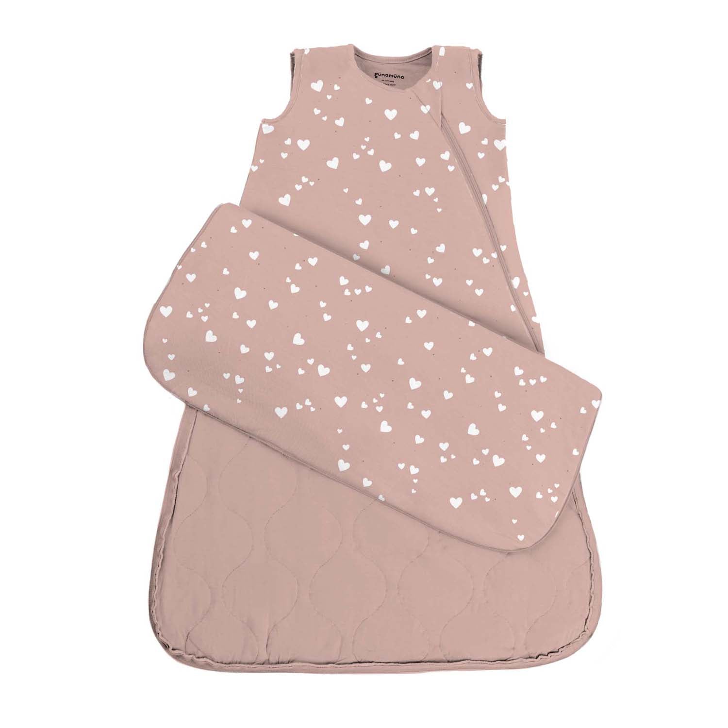 günamüna Sleep Sack Duvet Bamboo Hearts 2.5 TOG (Min. of 2, multiples of 2)