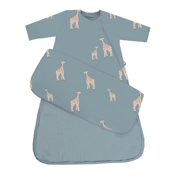 günamüna LONG Sleeve  Sleep Sack Duvet Bamboo Giraffe Moss 2.5 TOG (Min of 2, multiples of 2)